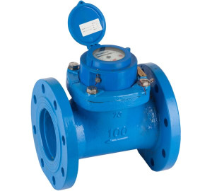 Contador de agua tipo WOLTMANN con bridas ANSI